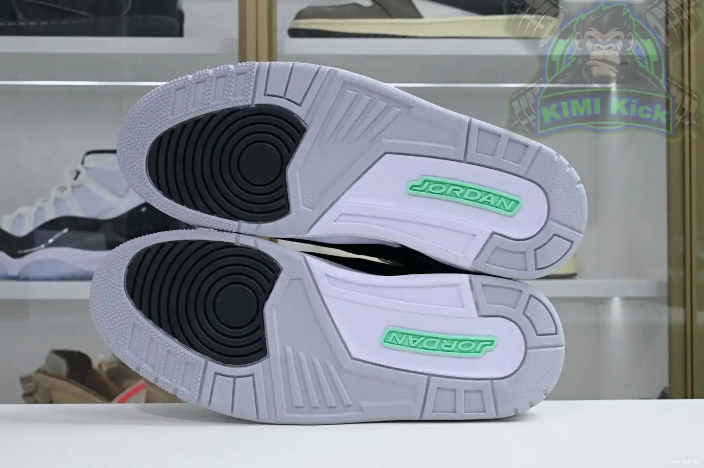 Glow Jordan 3 Green Kimikick Air 0820
